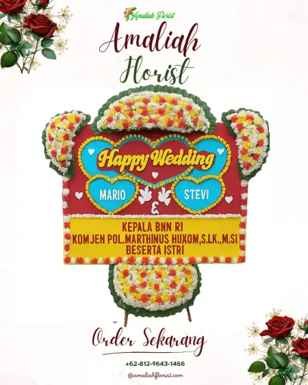 Papan Bunga Pernikahan Bayah Barat